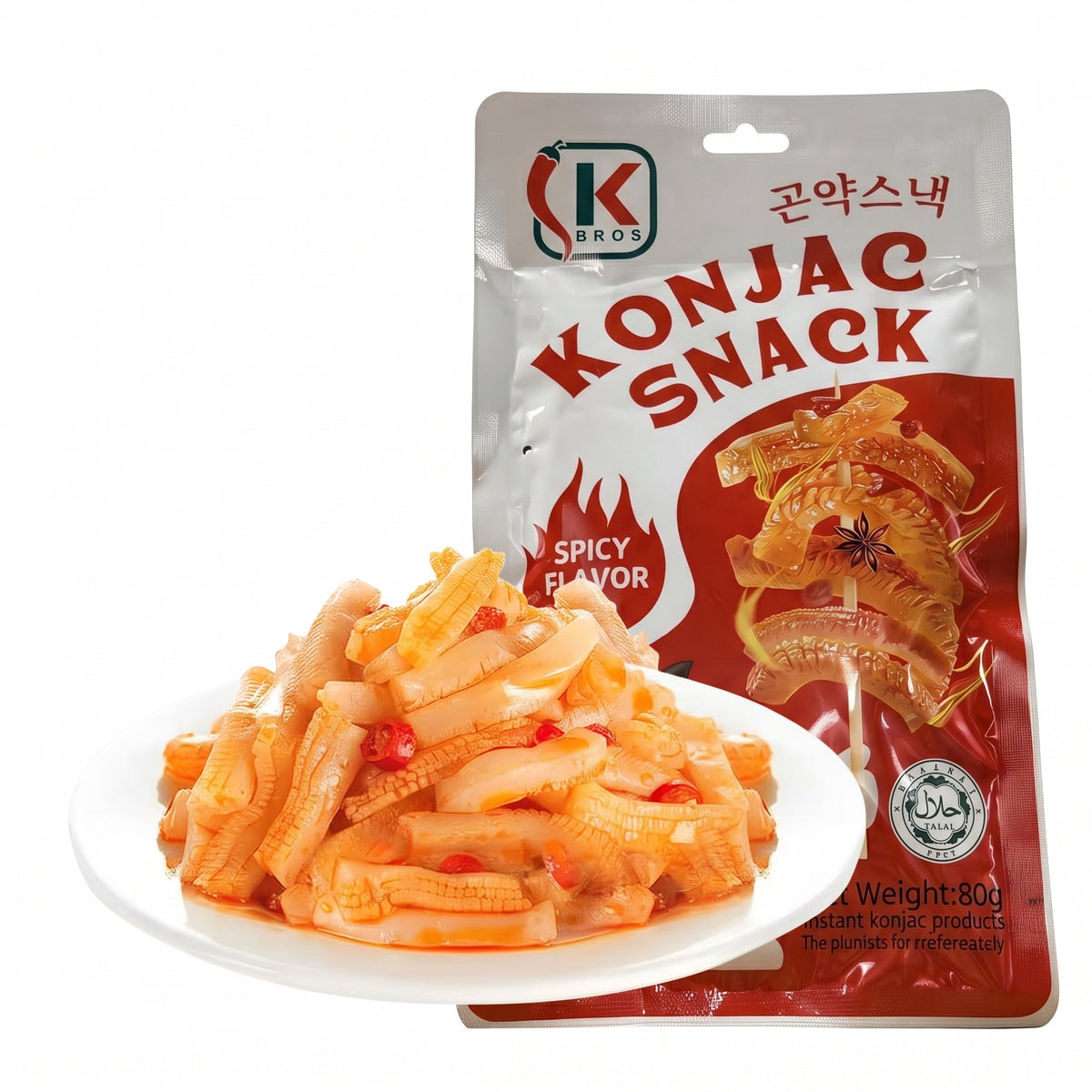 [HALAL] Spicy Konjac Snack & Konjac Mixed Noodles | Rasa unik | Pasangan terbaik untuk mi ramen | Dijual dalam pek 4