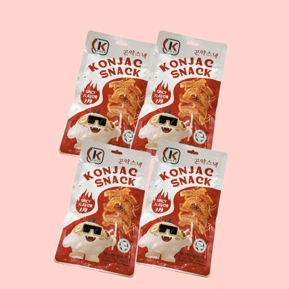 [HALAL] Spicy Konjac Snack & Konjac Mixed Noodles | Rasa unik | Pasangan terbaik untuk mi ramen | Dijual dalam pek 4